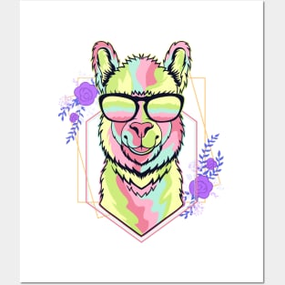 Llama Head Posters and Art